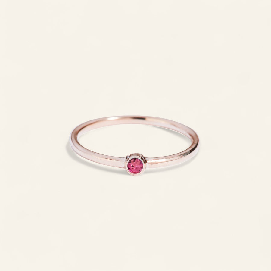 The Mini Stone Stacker Ring in 9kt Gold