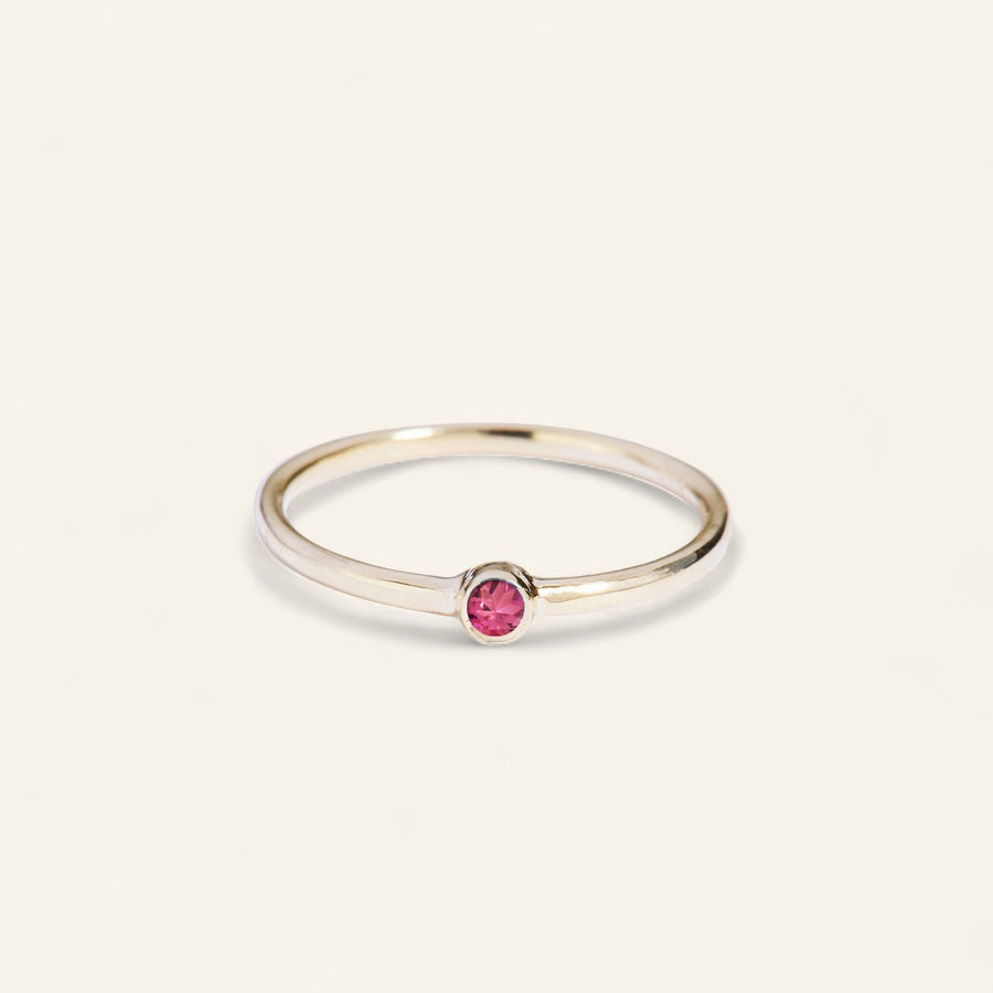 The Mini Stone Stacker Ring in 9kt Gold