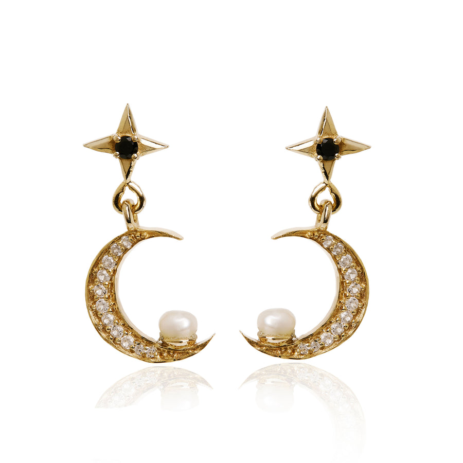 The Pearled Moon Hoops
