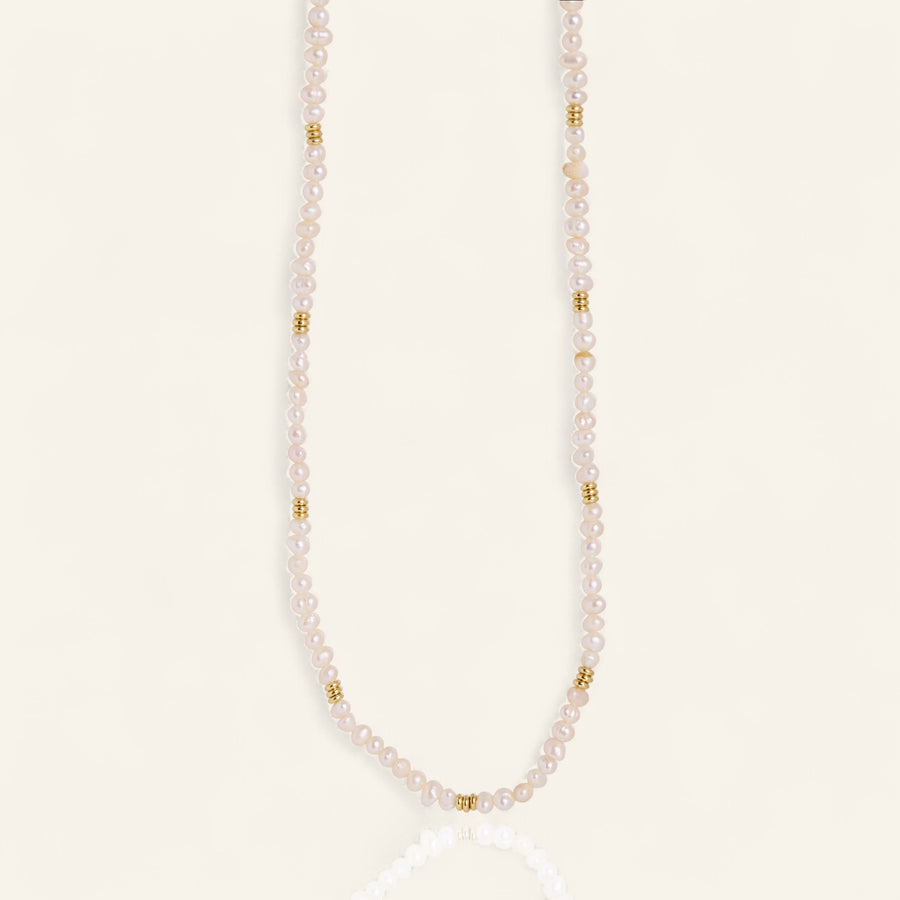 The Pearl & Gold Beaded Necklace