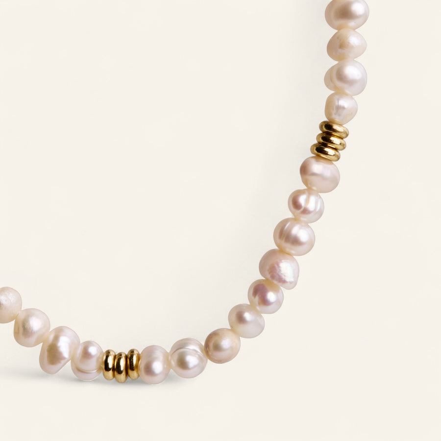 The Pearl & Gold Beaded Necklace