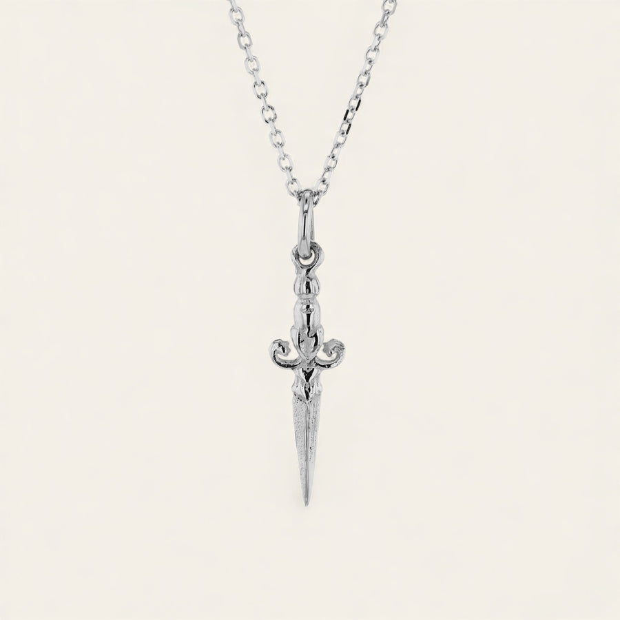 The Dagger Necklace in Silver