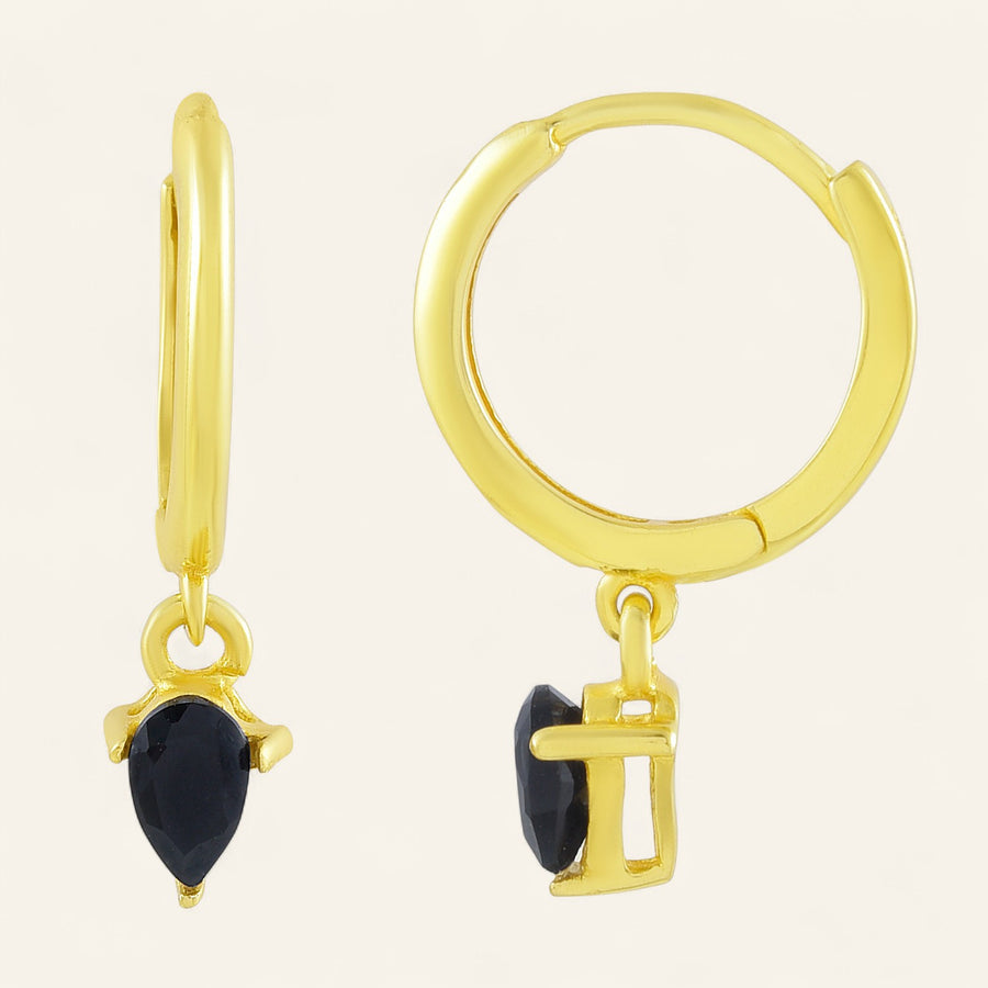 The Black Onyx Drop Huggies
