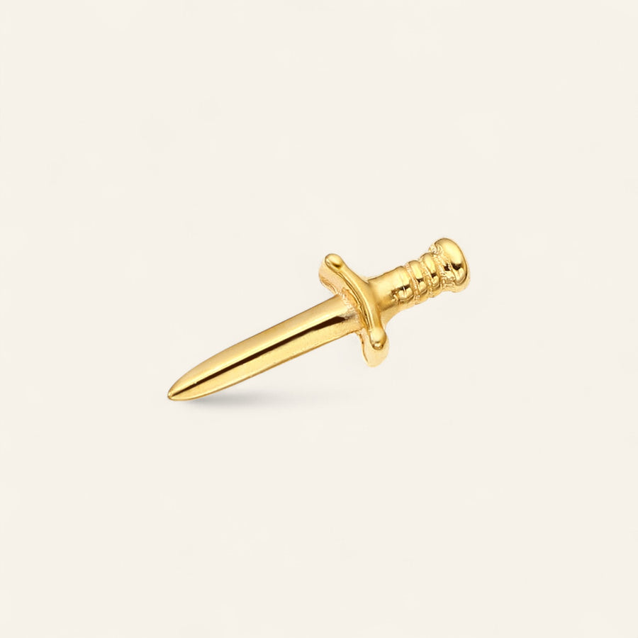 The 14kt Gold Dagger Stud Top
