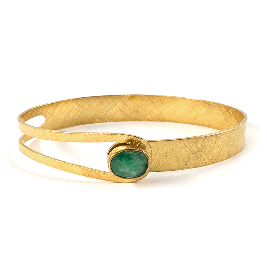 The Hooked Oval Stone Bangle