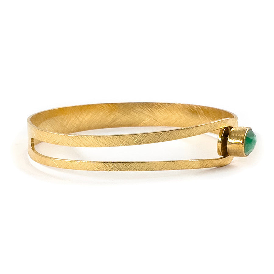 The Hooked Oval Stone Bangle