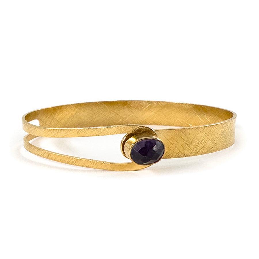 The Hooked Oval Stone Bangle