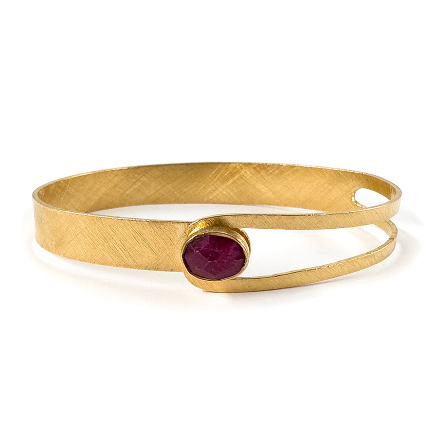 The Hooked Oval Stone Bangle