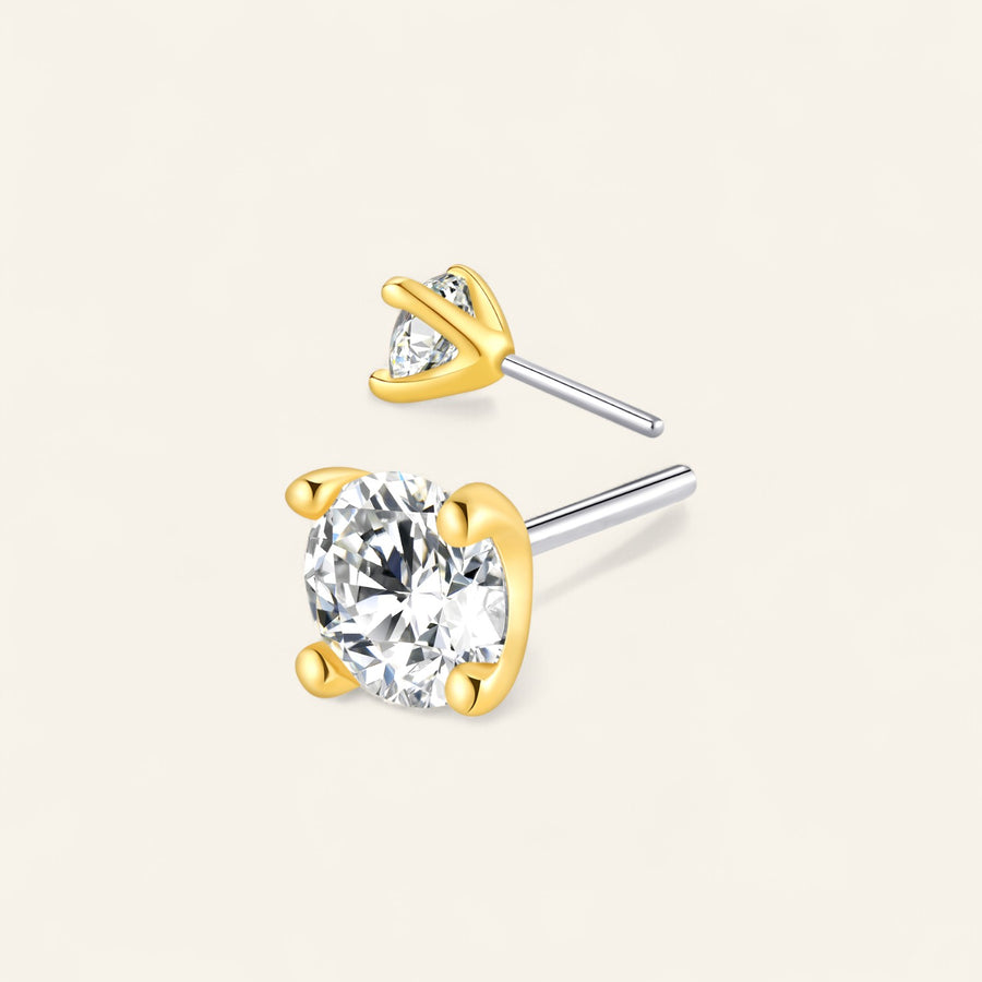 The 14kt Gold Prong Lab-Grown Diamond Stud Top