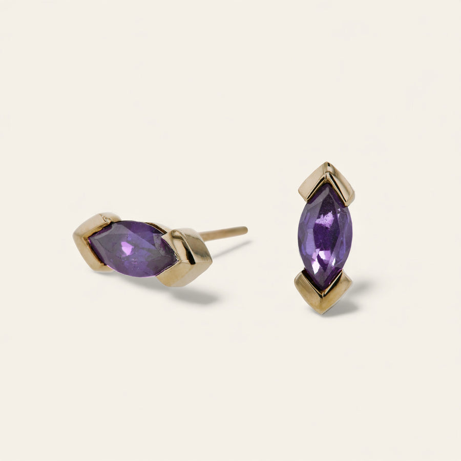 The V-Prong Marquise Stud