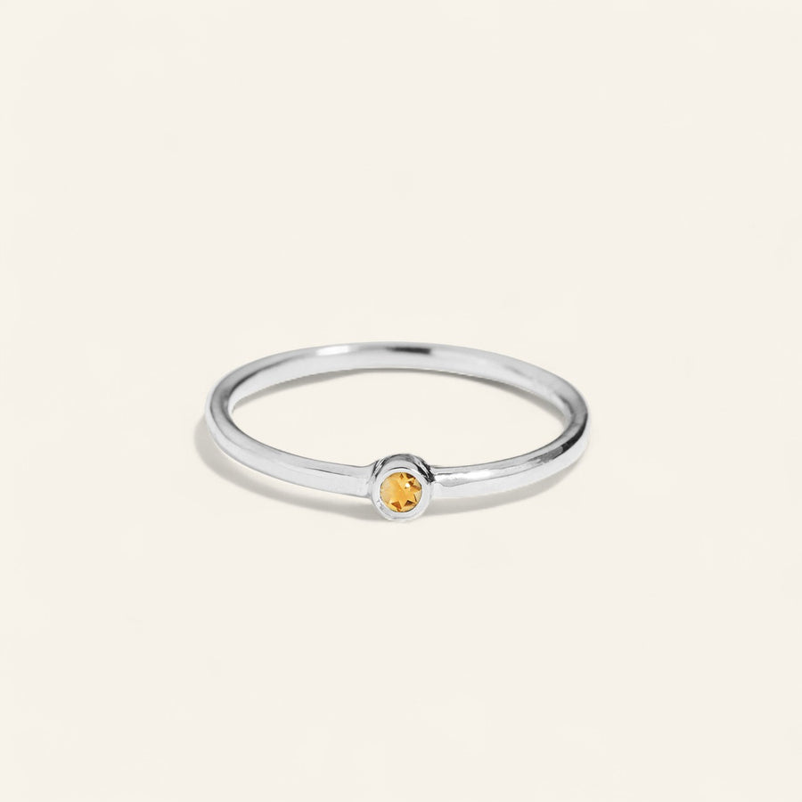The Mini Stone Stacker Ring in Silver