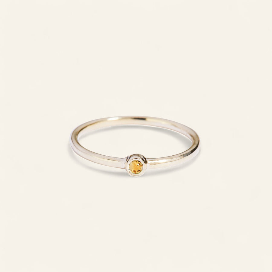 The Mini Stone Stacker Ring in 9kt Gold