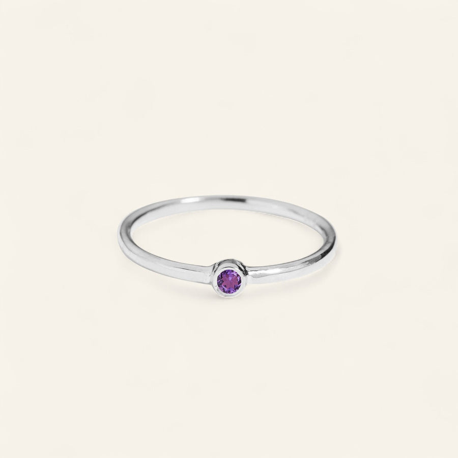 The Mini Stone Stacker Ring in Silver