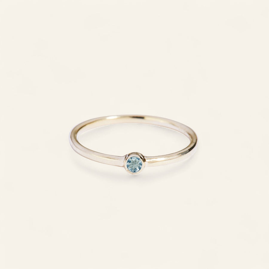The Mini Stone Stacker Ring in 9kt Gold