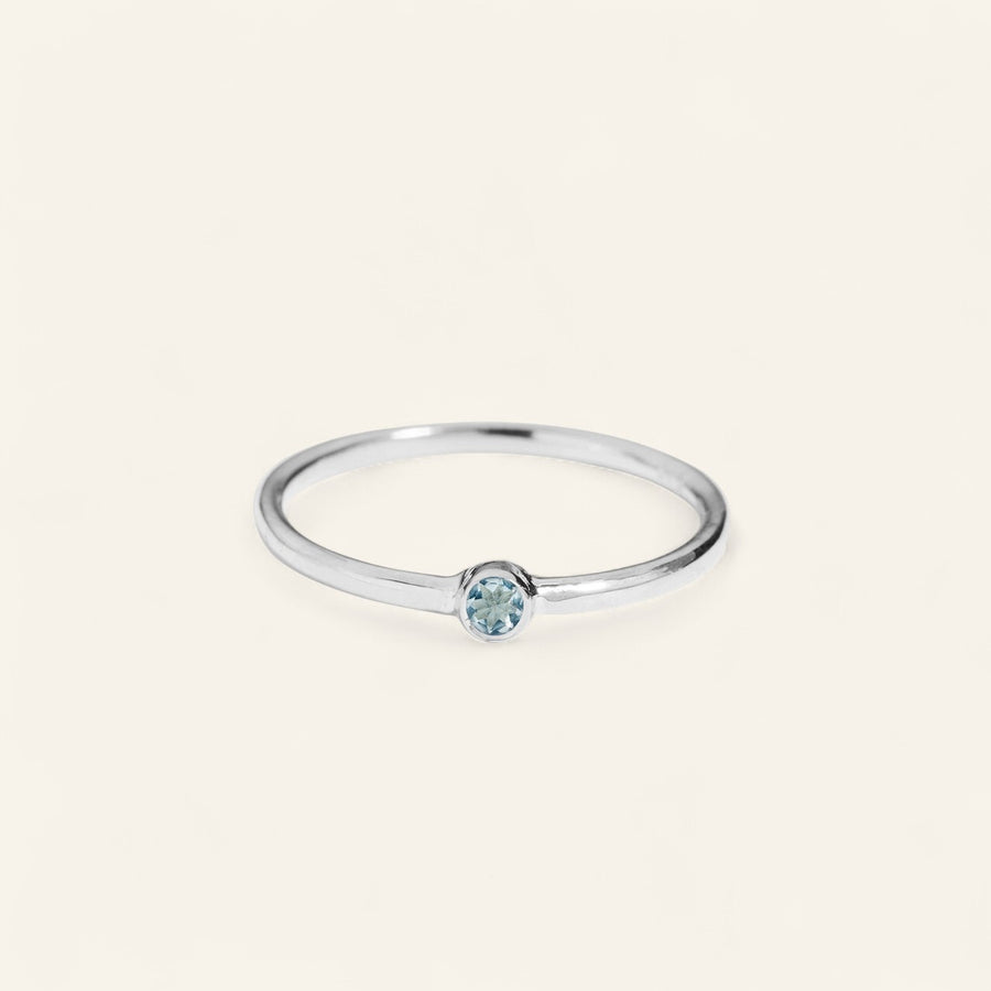 The Mini Stone Stacker Ring in Silver