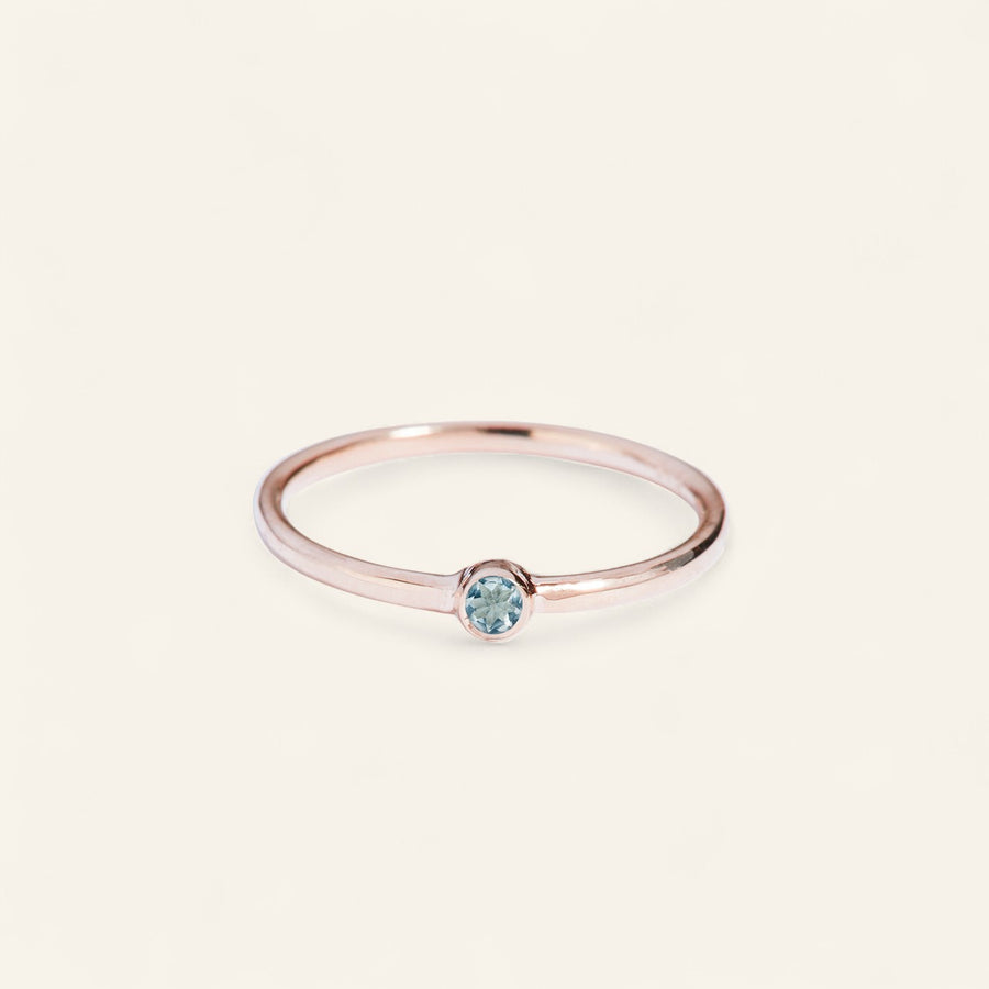 The Mini Stone Stacker Ring in 9kt Gold
