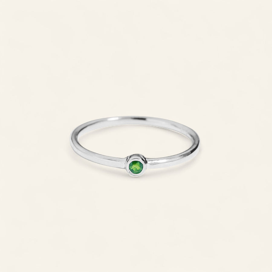 The Mini Stone Stacker Ring in Silver