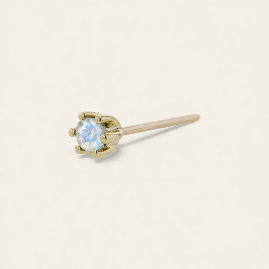 The Mini Prong Stud 9kt Rose Gold Black Diamond