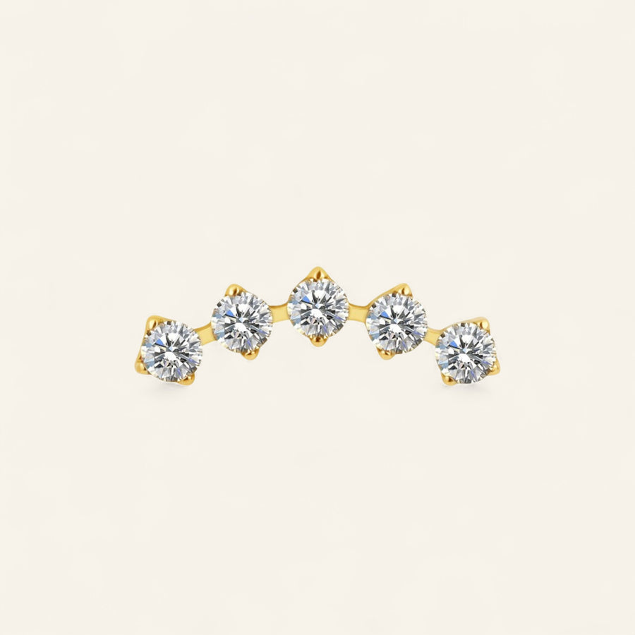 The PVD Five Stoned CZ Stud Top