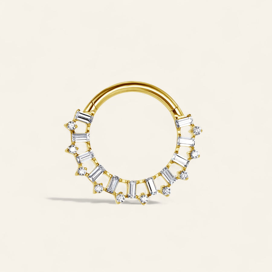 The PVD Baguette And Kite Cluster Hoop Clicker