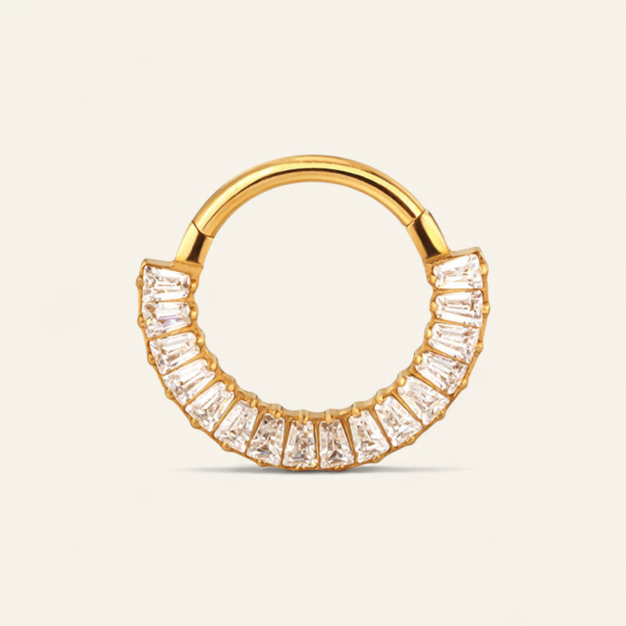 The PVD Baguette Cluster Hoop Clicker