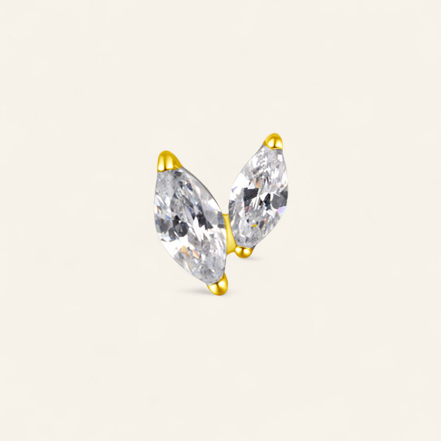 The PVD Duo Marquise CZ Stud Top