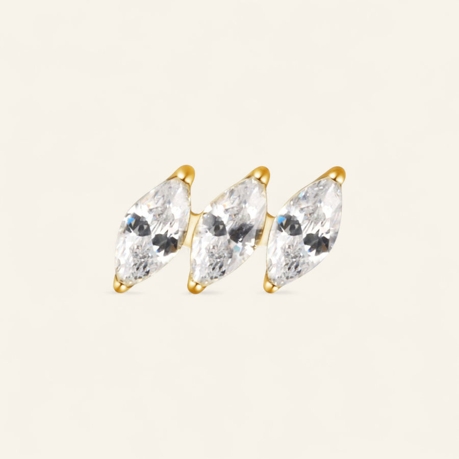 The PVD Marquise Row CZ Stud Top
