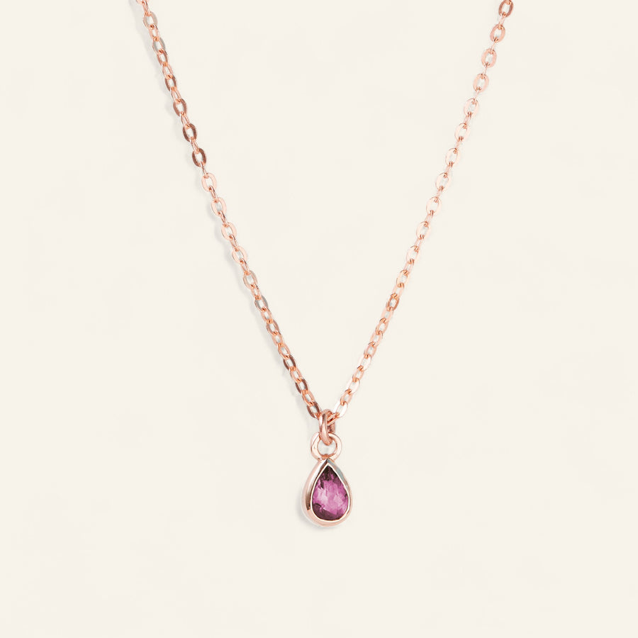 The 6x4 Pear Cut Stone Necklace