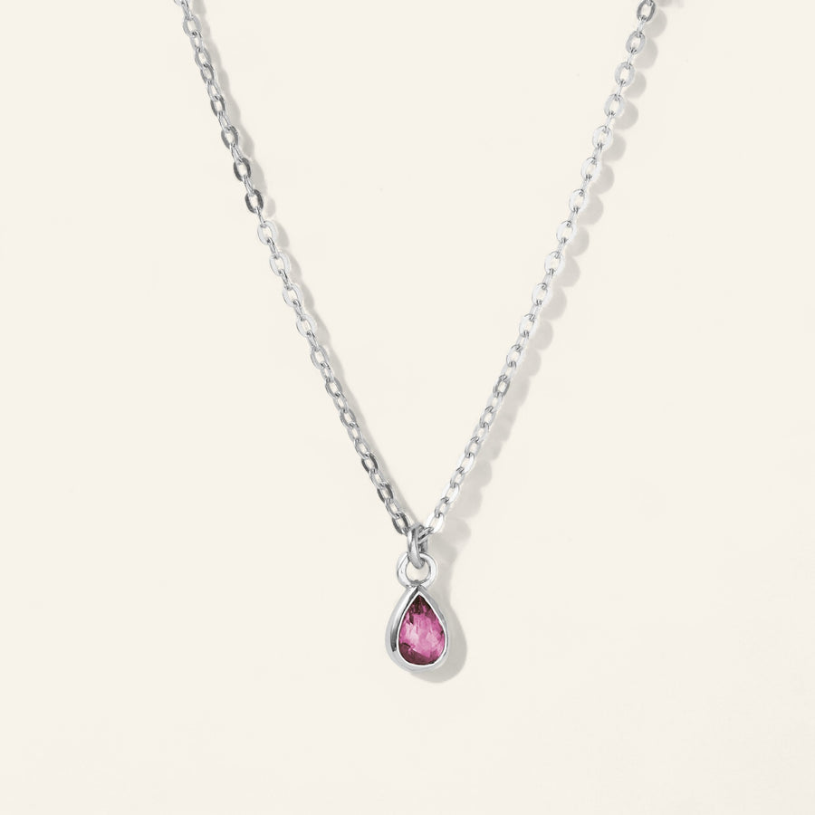 The 6x4 Pear Cut Stone Necklace