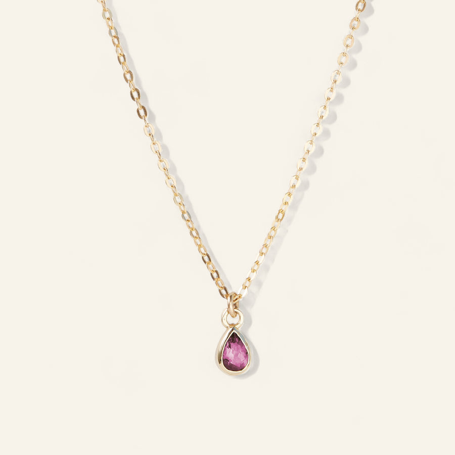 The 6x4 Pear Cut Stone Necklace