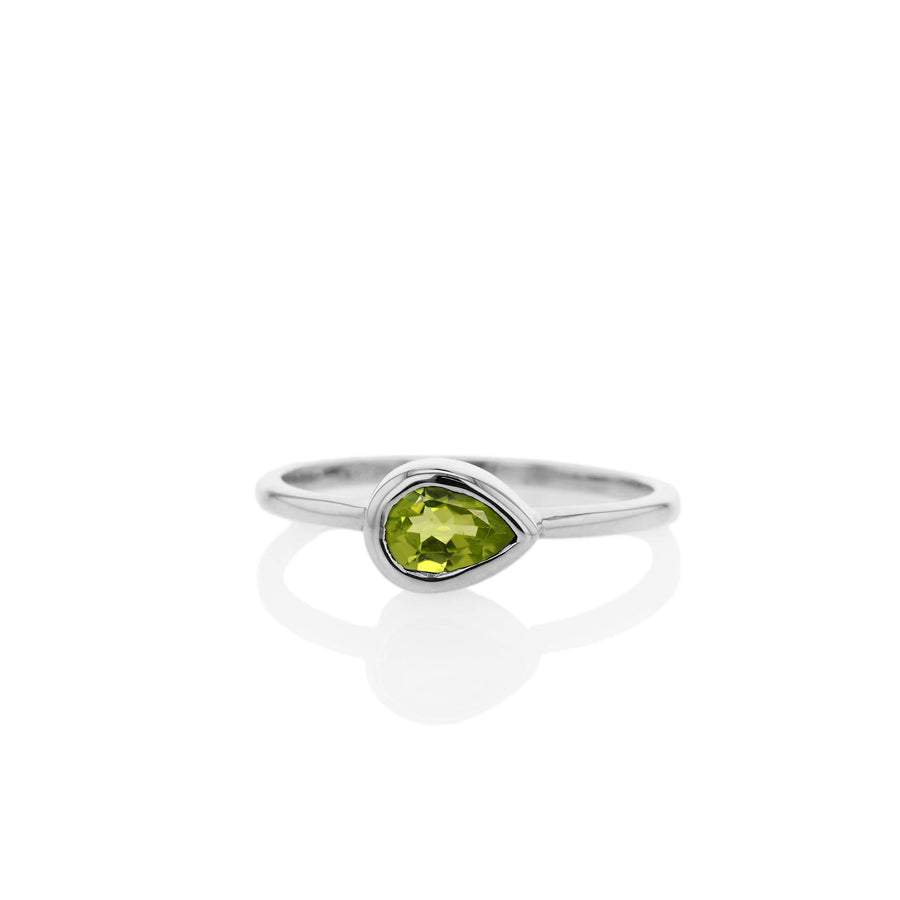 The 6x4 Pear Stacker Ring in Sterling Silver