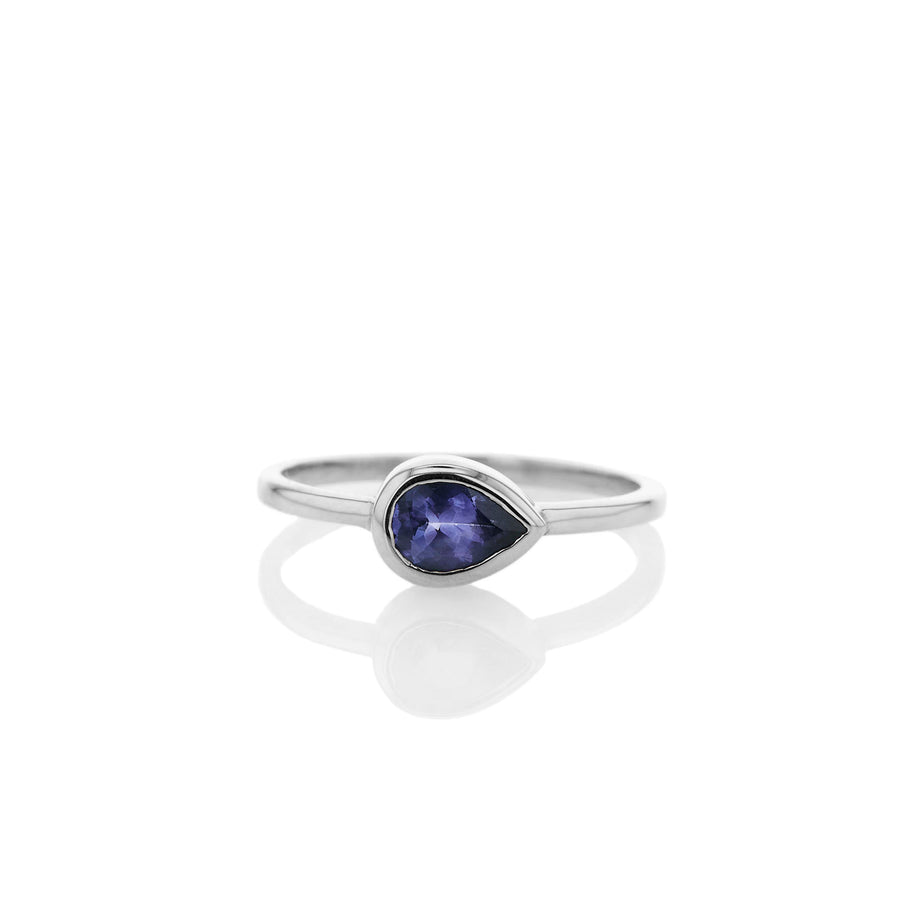 The 6x4 Pear Stacker Ring in Sterling Silver