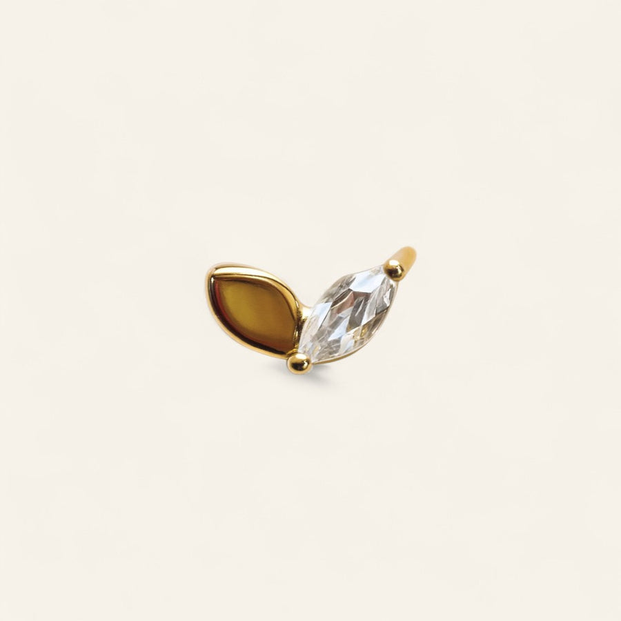 The 14kt Gold Petal Stud Top