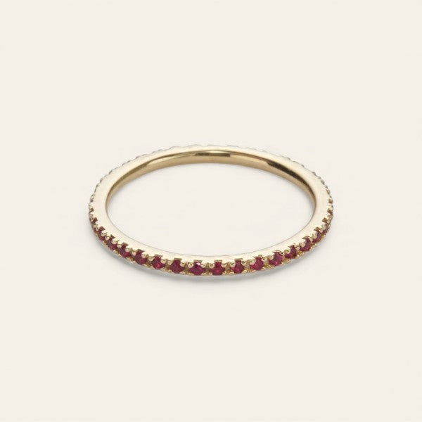 The Ultra Light Eternity Band in Ruby
