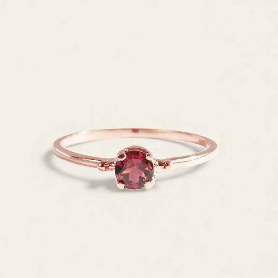 The Birthstone Ring in 9kt Rose Gold 9kt Rose Gold Pink Tourmaline Q