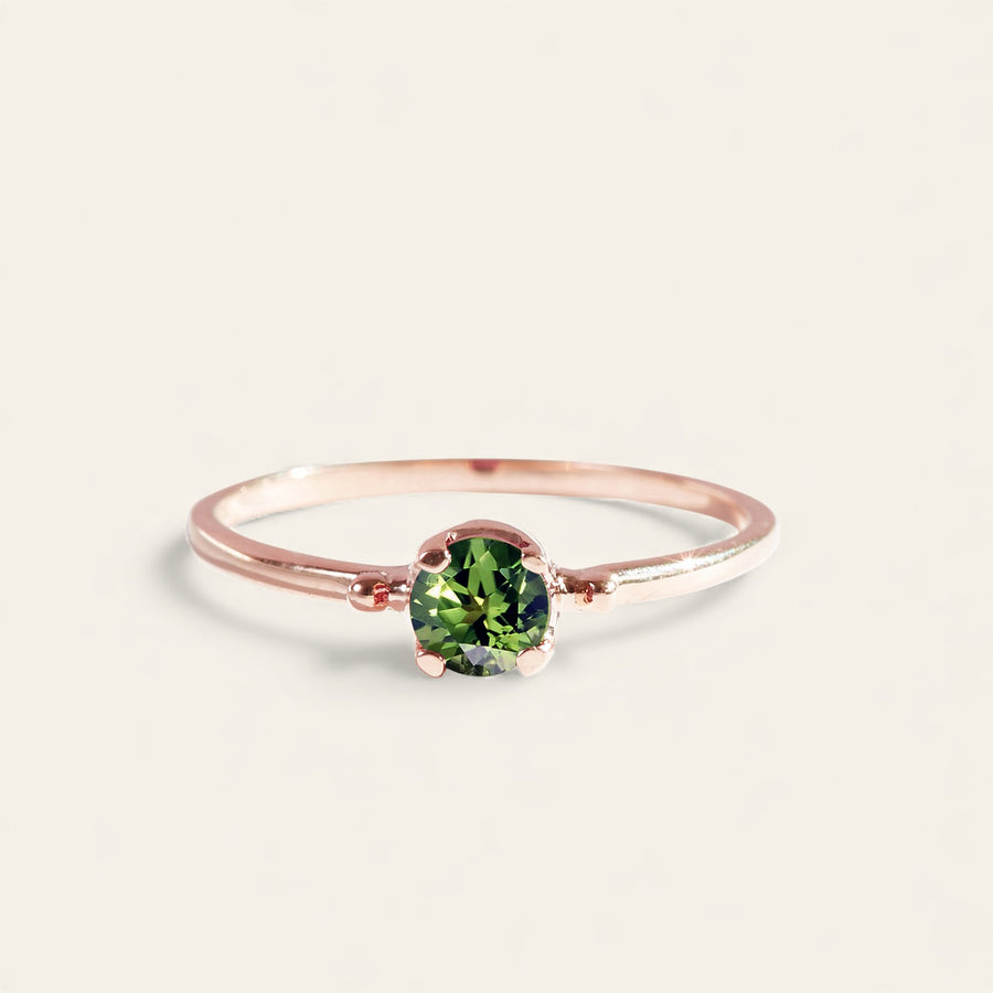 The Birthstone Ring in 9kt Rose Gold 9kt Rose Gold Pink Tourmaline Q