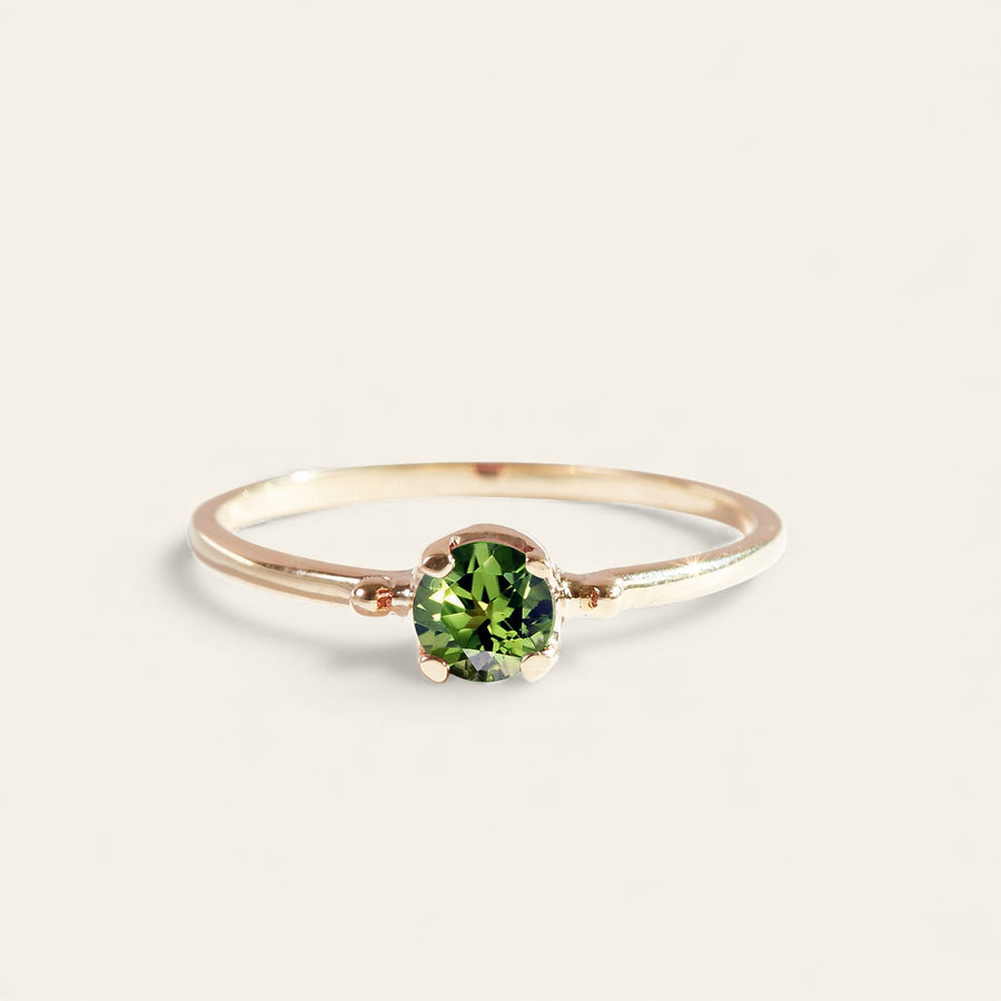 The Birthstone Ring in 9kt Yellow Gold 9kt Yellow Gold Lab-Grown White Diamonds L