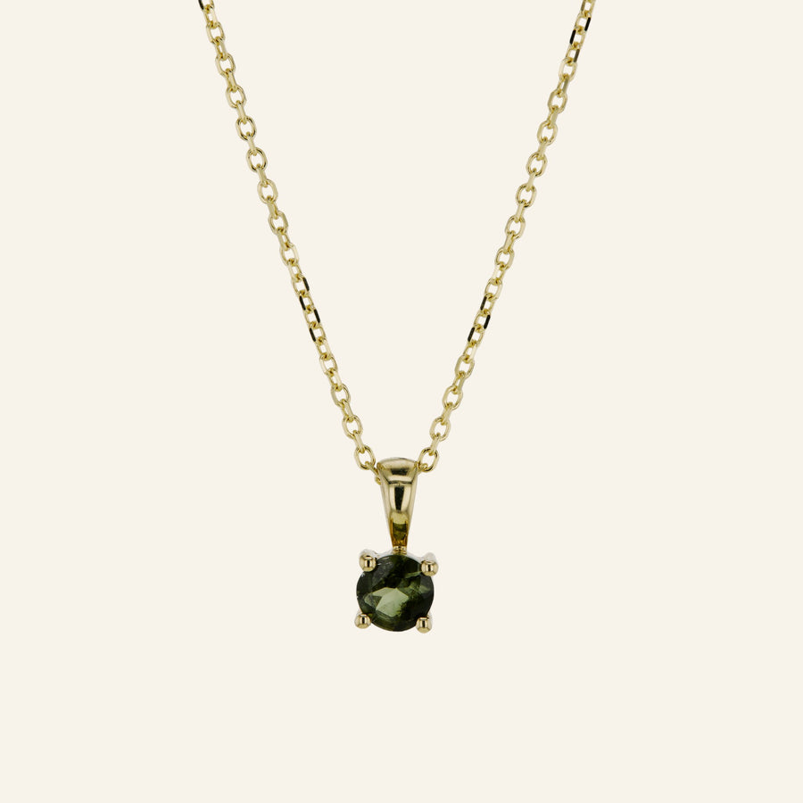 The Birthstone Necklace Peridot 9kt Yellow Gold