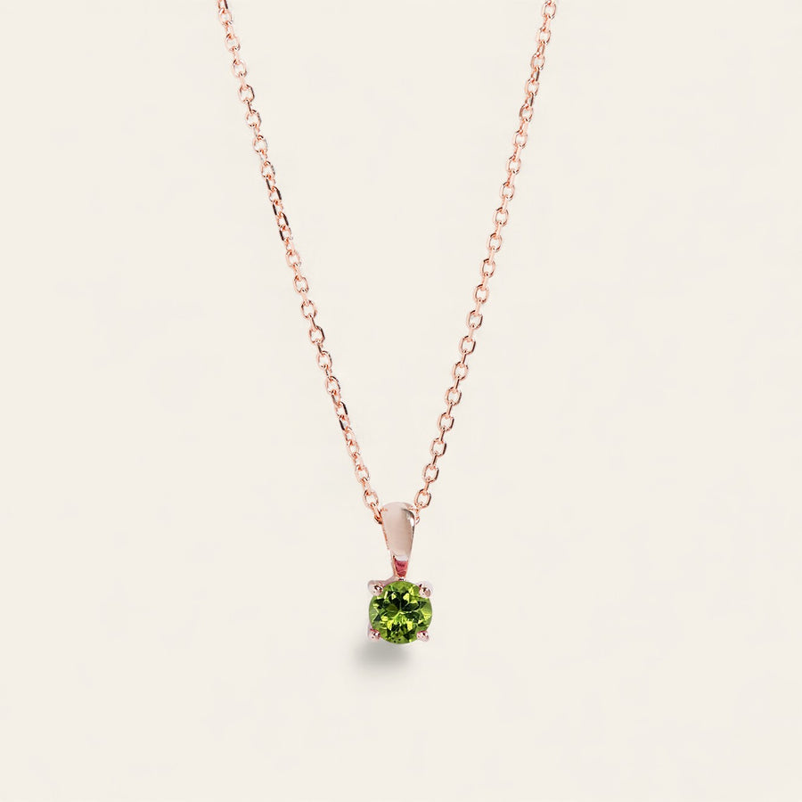 The Birthstone Necklace Peridot 9kt Yellow Gold