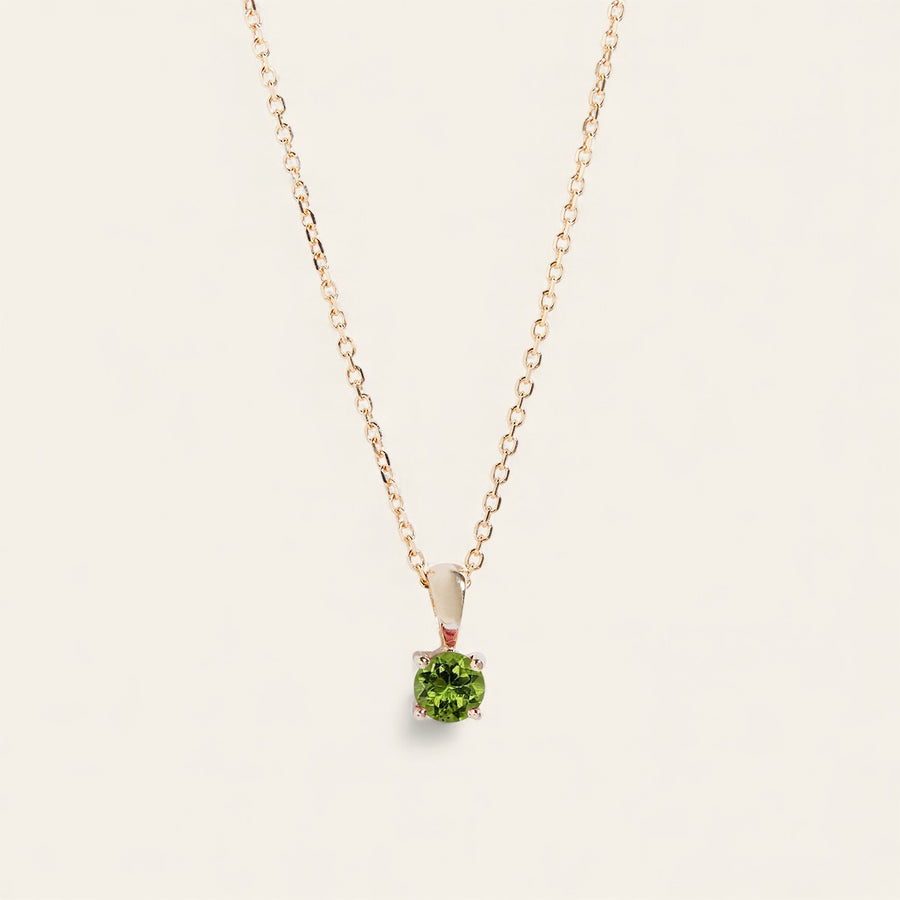 The Birthstone Necklace Peridot 9kt Yellow Gold