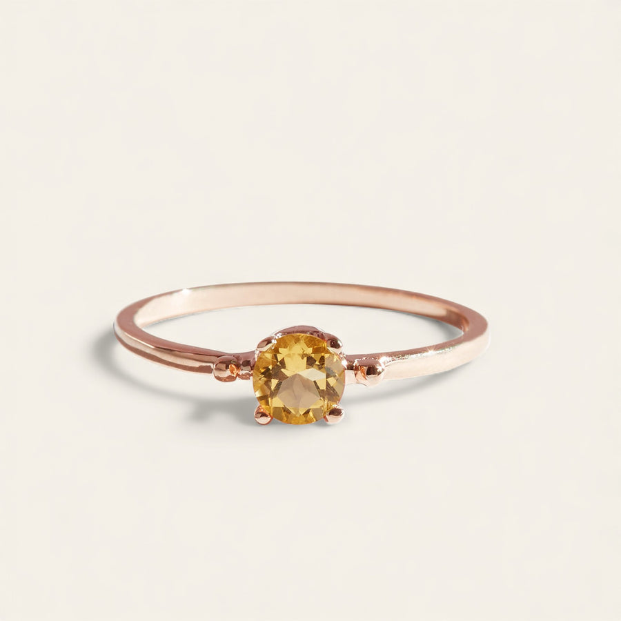 The Birthstone Ring in 9kt Rose Gold 9kt Rose Gold Pink Tourmaline Q