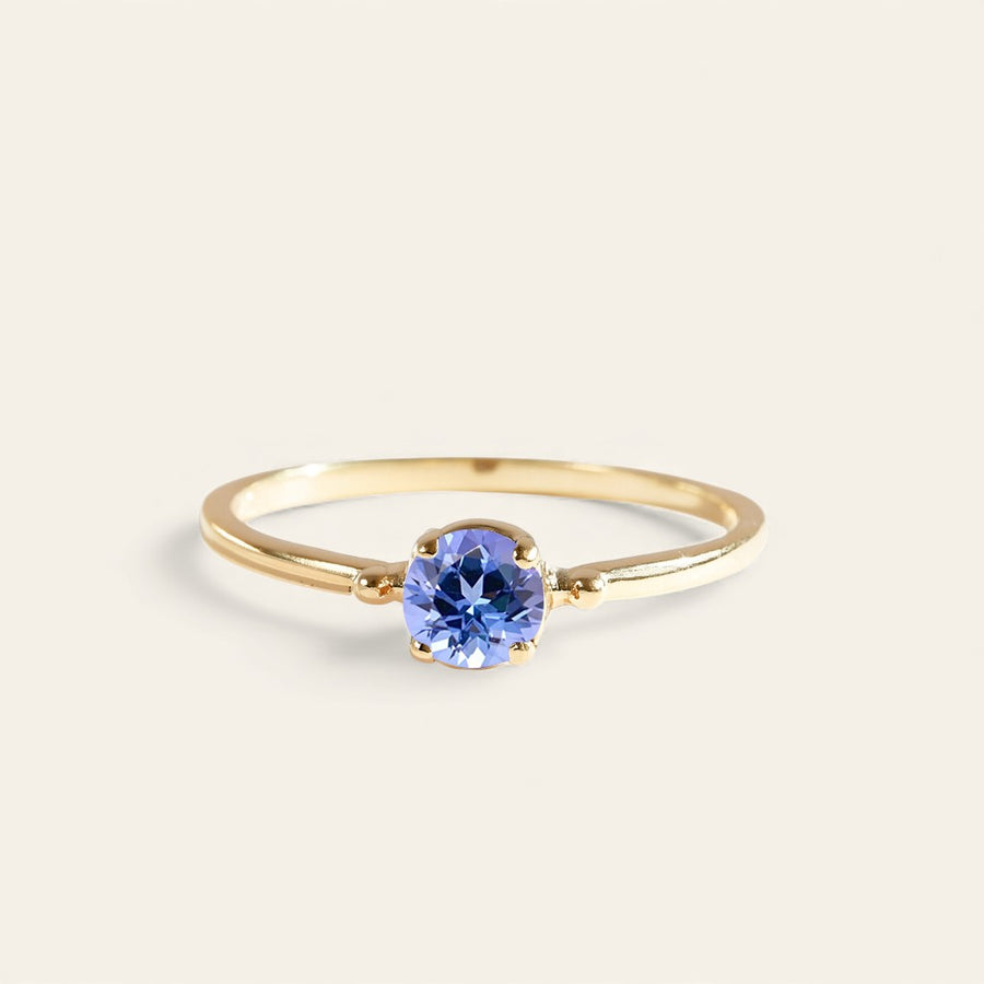 The Birthstone Ring in 9kt Yellow Gold 9kt Yellow Gold Lab-Grown White Diamonds L