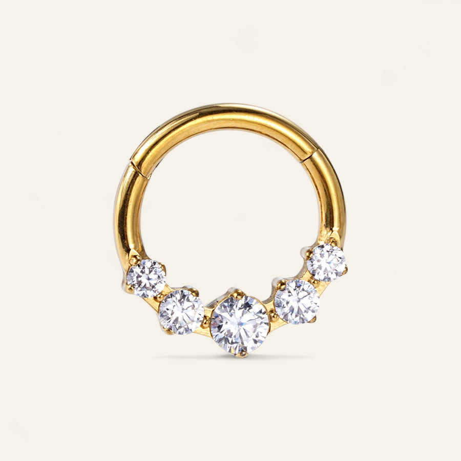 The PVD Gleaming CZ Hoop Clicker