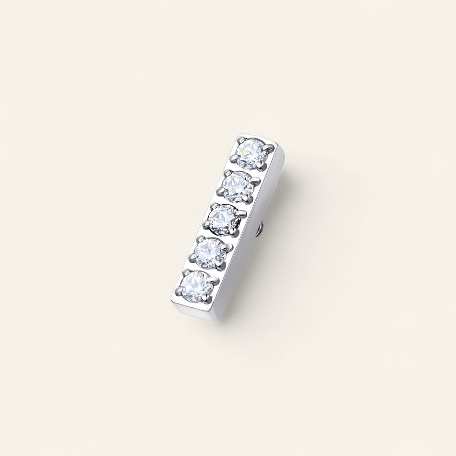 The Titanium CZ Bar Stud Top