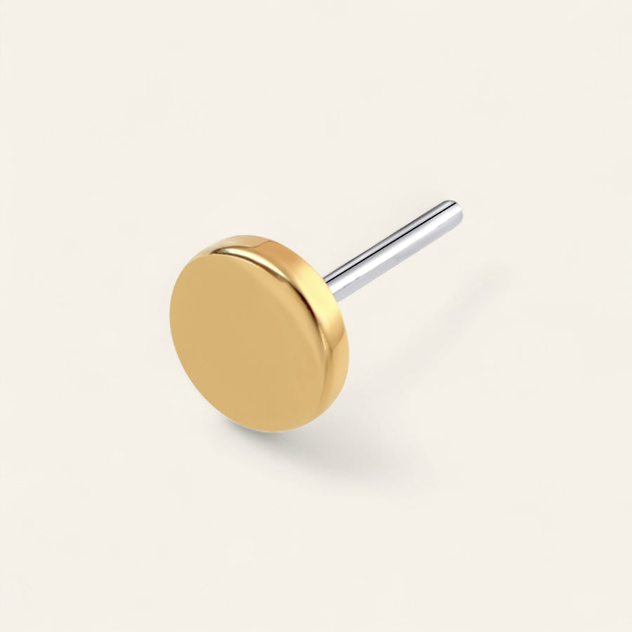 The 14kt Gold Disc Stud Top