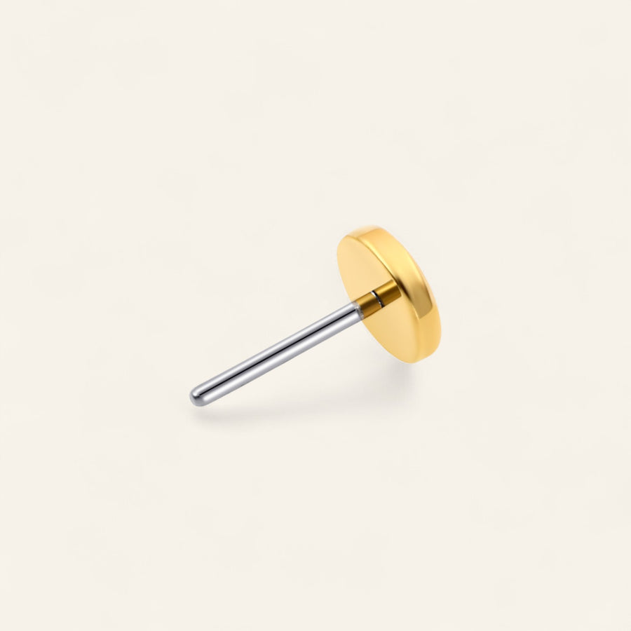 The 14kt Gold Disc Stud Top