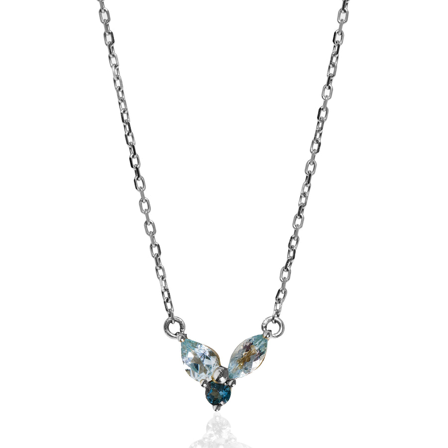 The 3 Stone Cluster Necklace