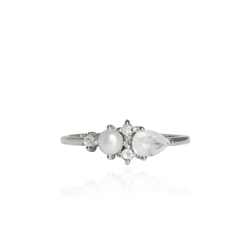 The 5 Stone Cluster Ring in Silver