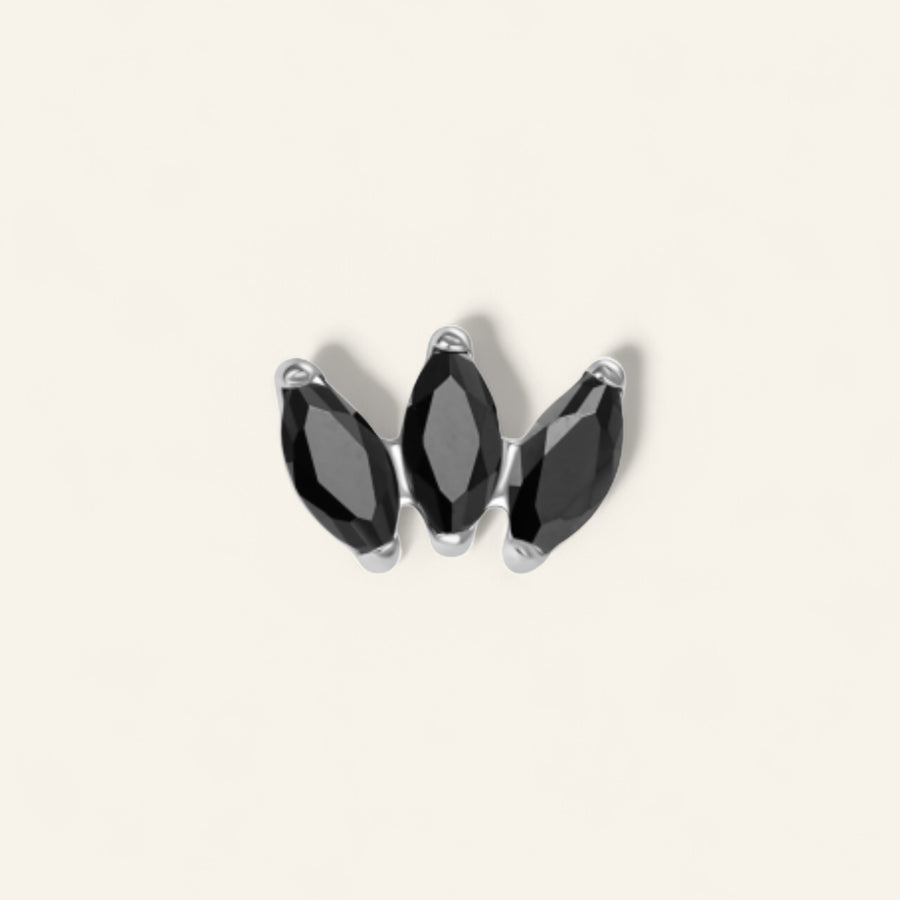 The Titanium Triple Marquise CZ Cluster Stud Top