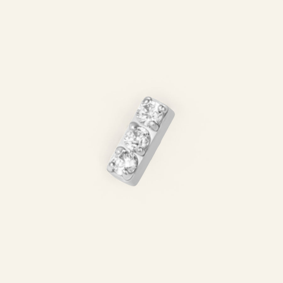 The Titanium Mini CZ Bar Stud Top